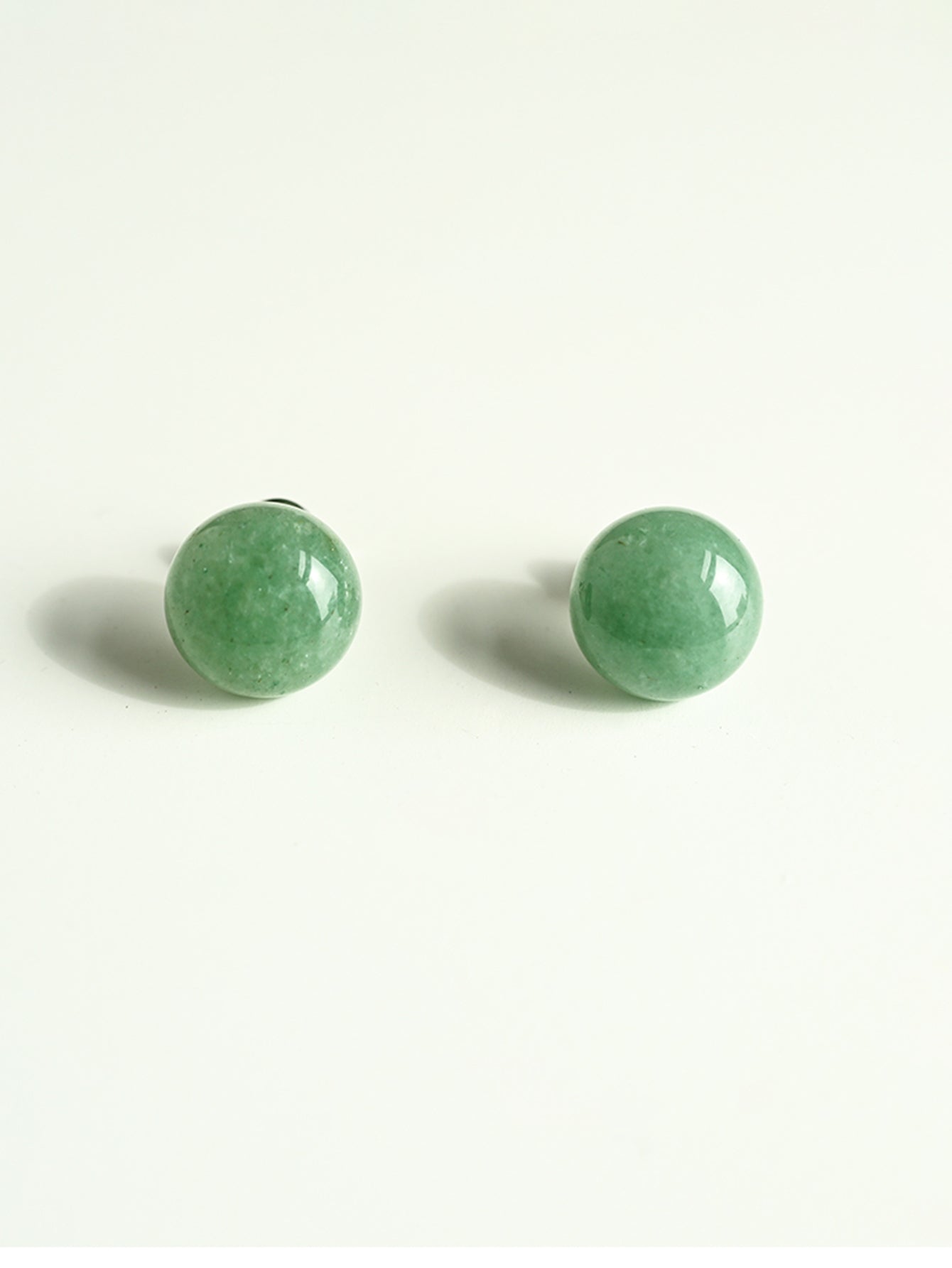 Natural Stone Vintage Green Aventurine Red Agate Earrings