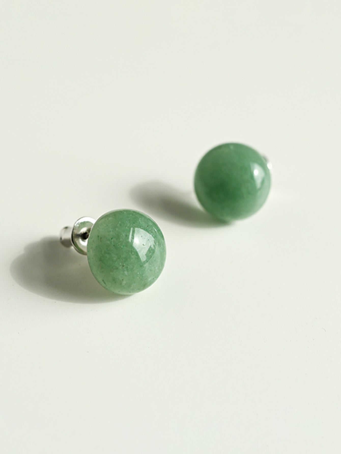 Natural Stone Vintage Green Aventurine Red Agate Earrings