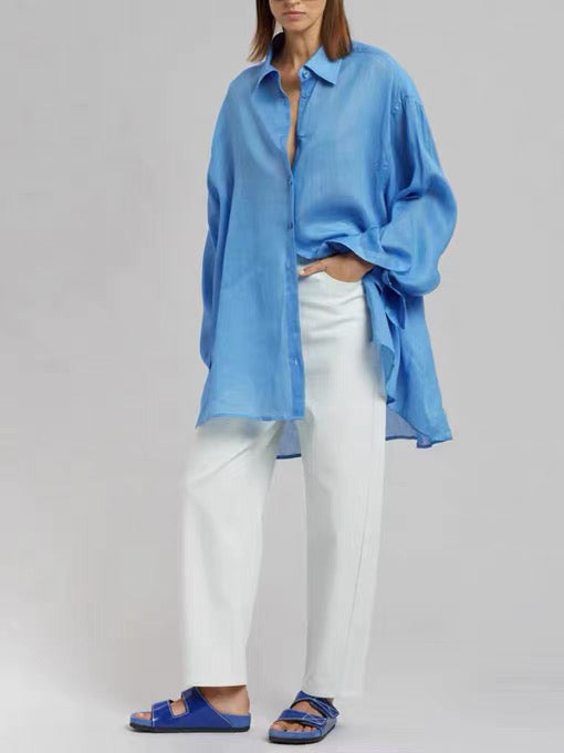 Oversize Basic Long Sleeve Shirt