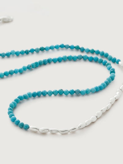 Boho 925 Silver and Turquoise Necklace for Women