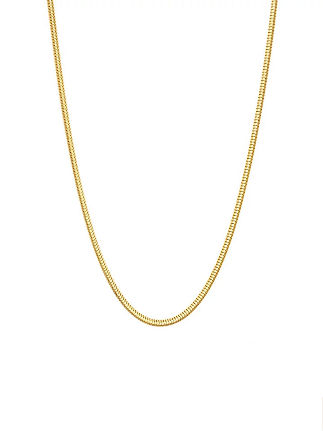 1.5mm ultra-fine octagonal snake bone clavicle chain