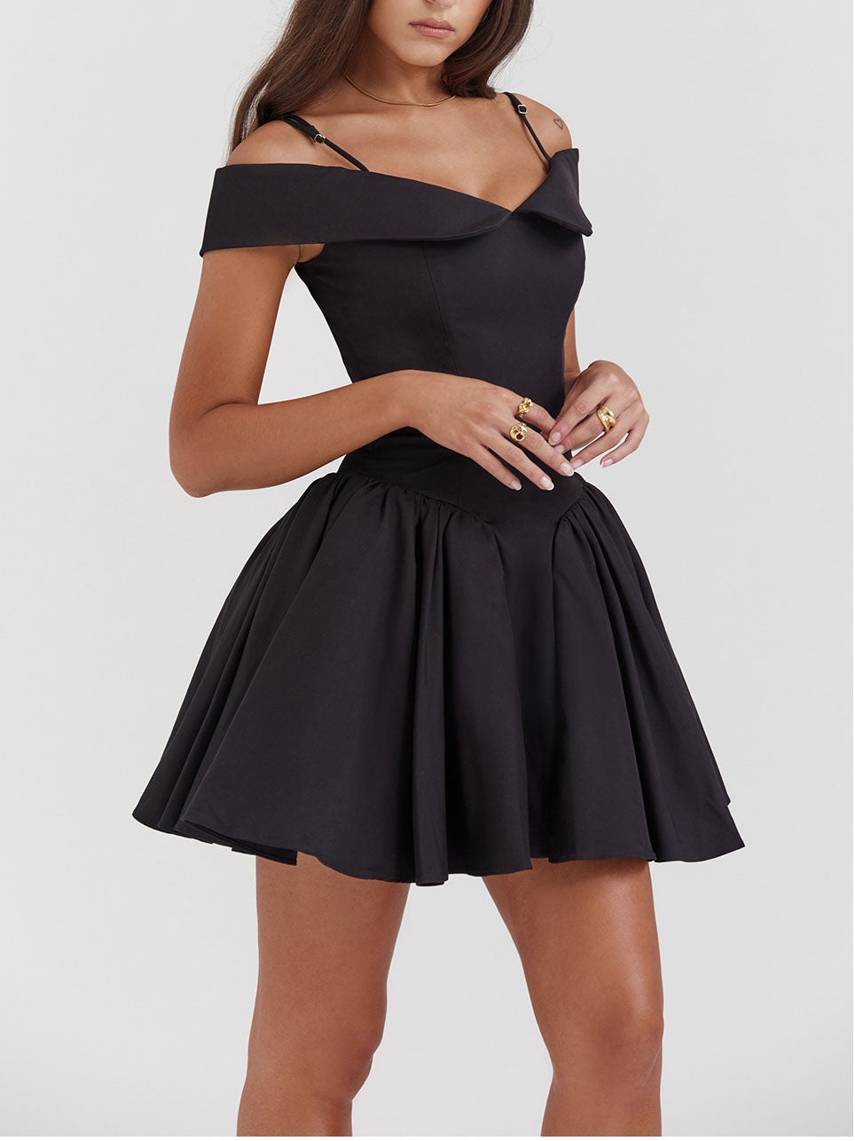 Flattering Off Shoulder A-Line Dress