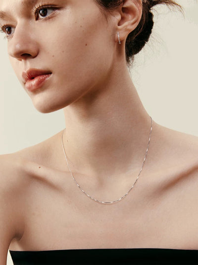 1mm ultra-fine octagonal snake bone clavicle chain