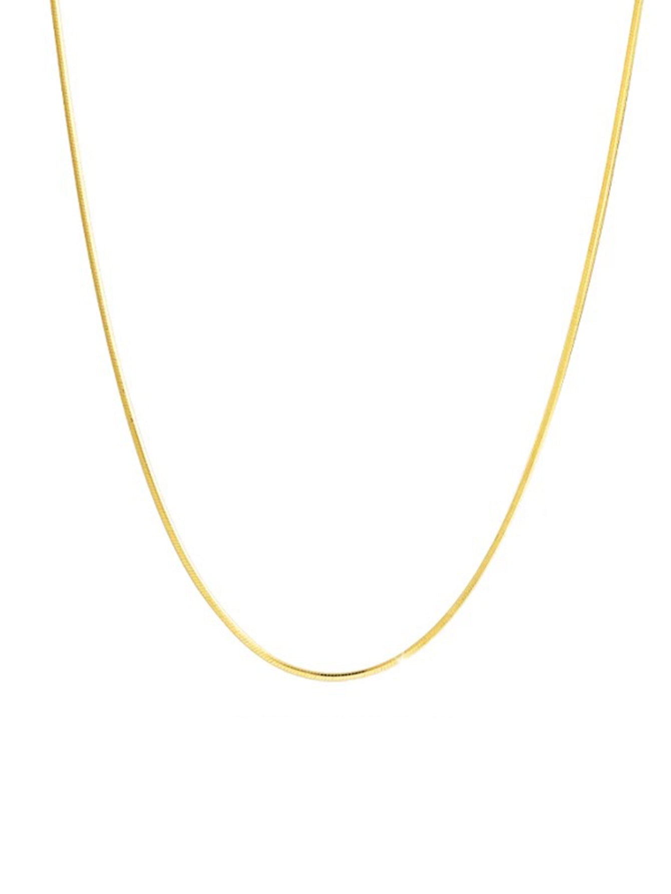 1mm ultra-fine octagonal snake bone clavicle chain