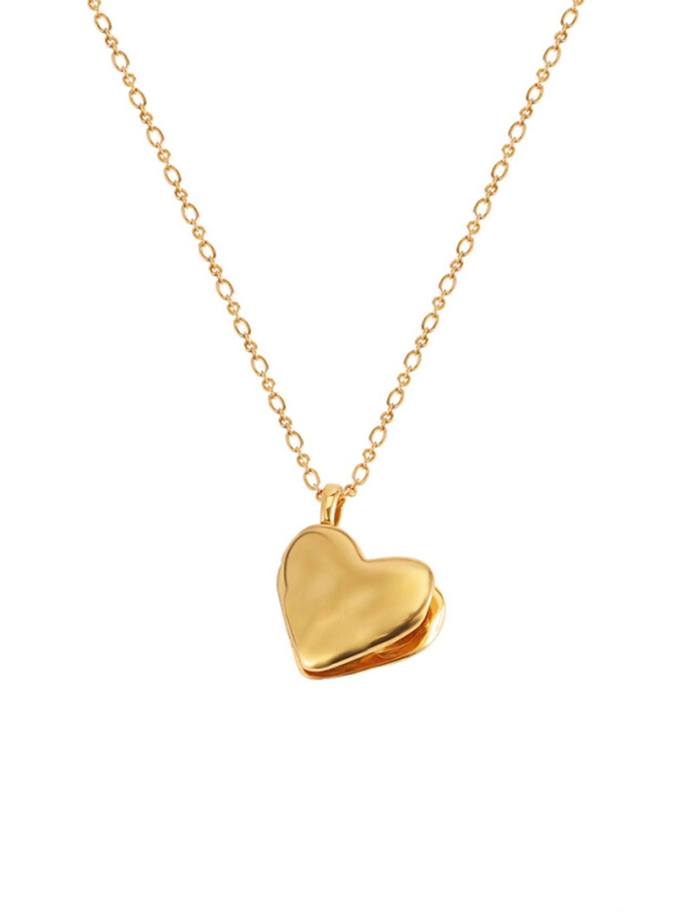 Lockable Heart Pendant - Elegant and Chic Necklace with Openable Locket for Your Beloved Pictures