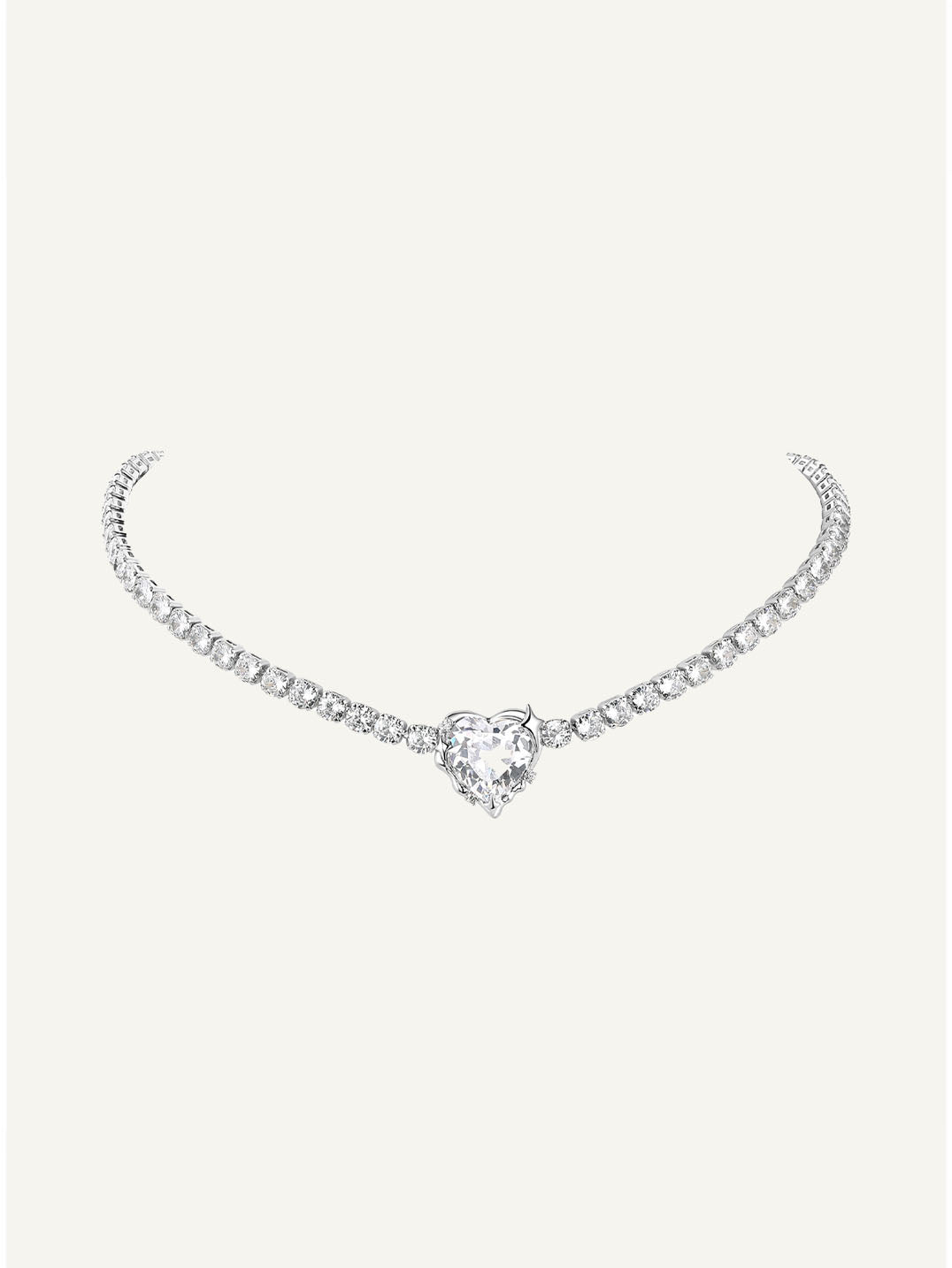 Birthday Party Choker Heart Crystal Necklace