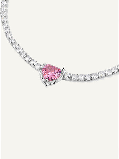 Birthday Party Choker Heart Crystal Necklace