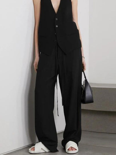 Oversized High Waisted Pleat Front Trousers