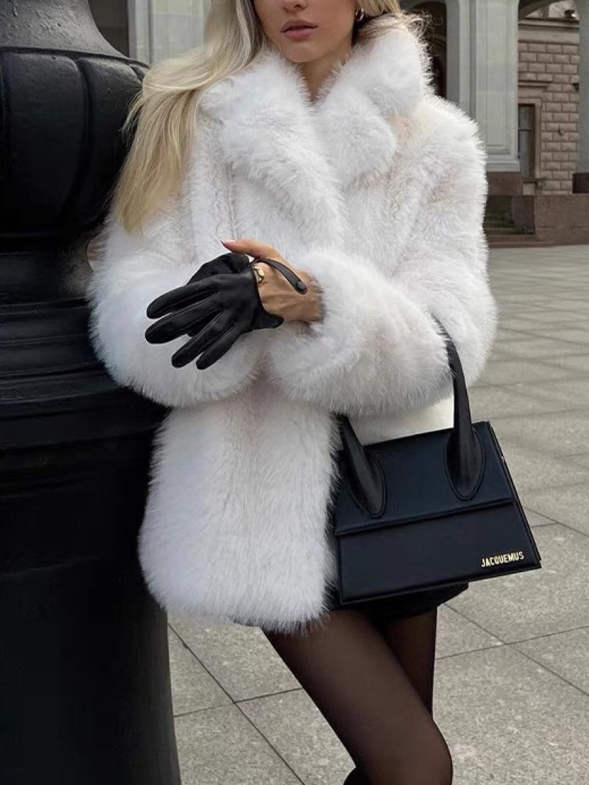 Chic Long Faux Fur Winter Coats