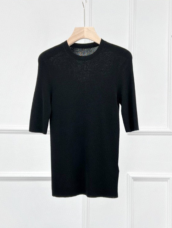 Basic Wool Round Neck Knitted SlimTop