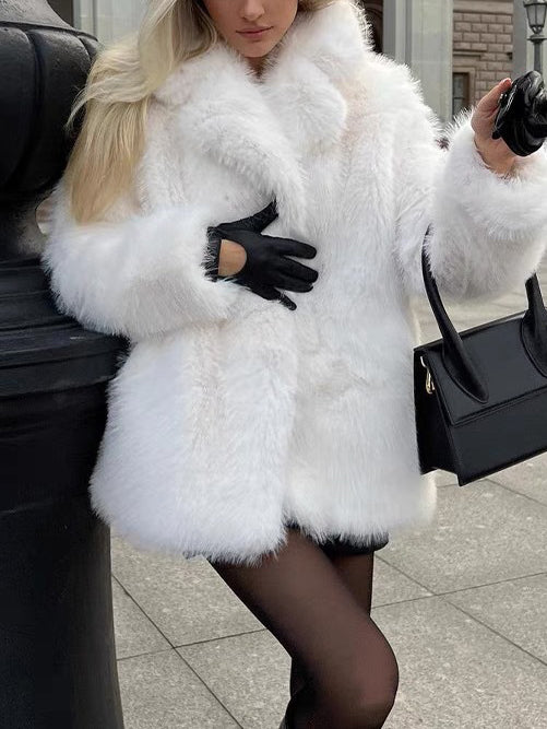 Chic Long Faux Fur Winter Coats