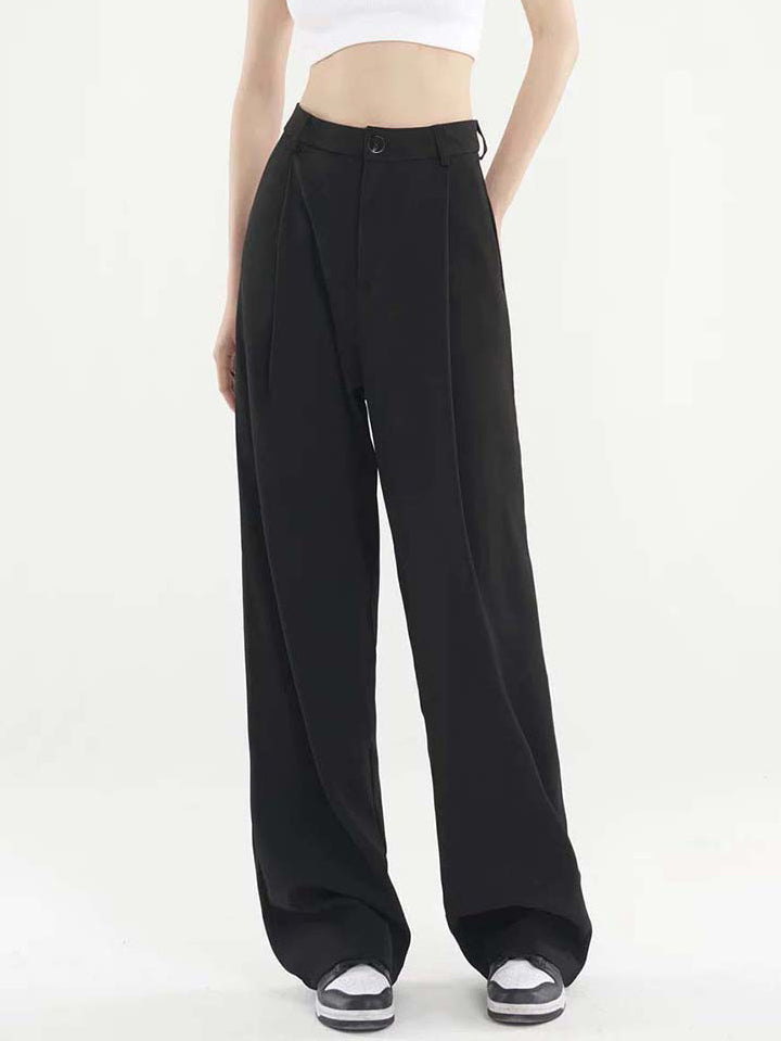 Oversized High Waisted Pleat Front Trousers