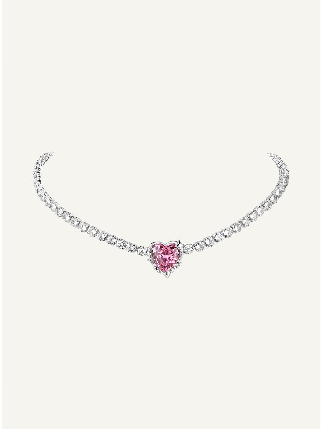 Birthday Party Choker Heart Crystal Necklace