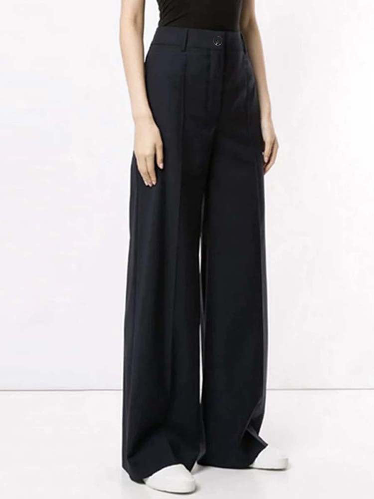 Oversized High Waisted Pleat Front Trousers