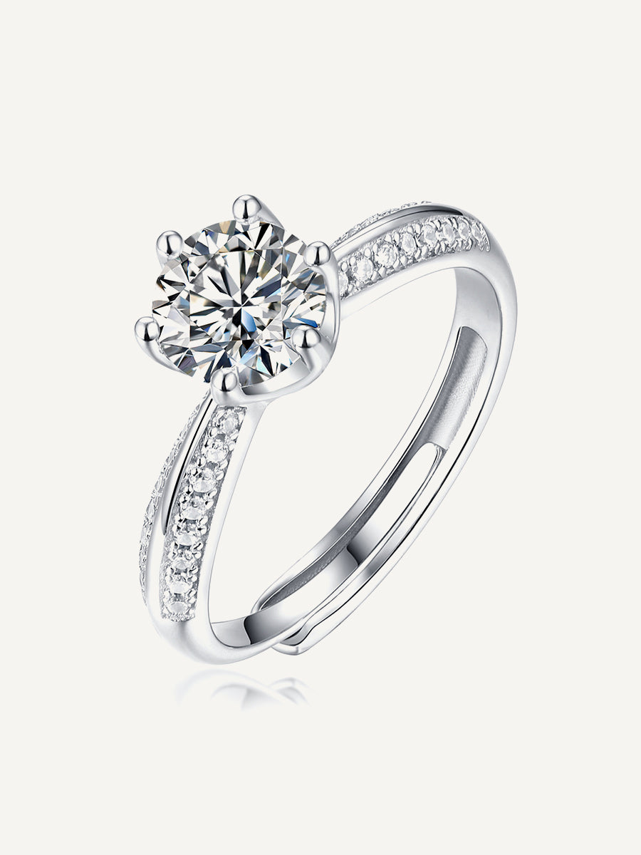Classic 925 Silver Moissanite Ring
