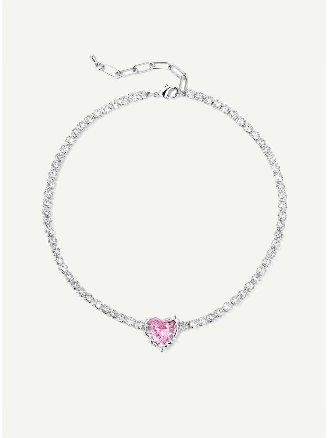 Birthday Party Choker Heart Crystal Necklace