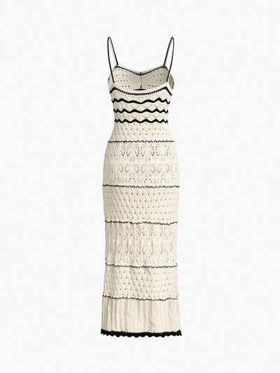 Paros Crochet Eyelet Midi Dress